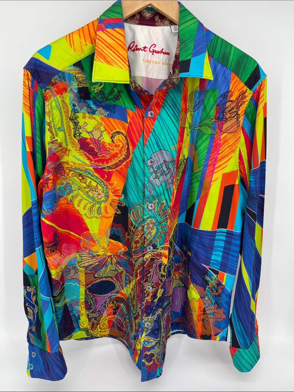 Robert Graham Cali Sunset Limited Edition Psychedelic Graphic Print Men XL